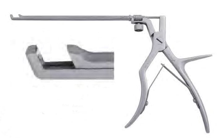 Щипці викус зверху 3,5 мм х 60 град, по типу мінікеррісона, хірургіч для викушування хрящів, обертальний 360 град, нержавіюча сталь TianSong B2300.2
